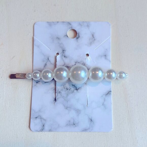 Pearl Embellished Gold Bobbi Pin Hair Accessory - Picture 2 of 6